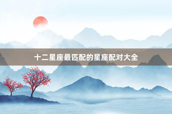 十二星座最匹配的星座配对大全